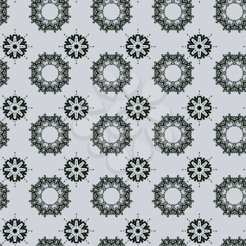 Seamless stylized flowers tile background