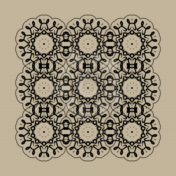Mandala Print. Retro Ornate Mandala Wallpaper for greeting card, Brochure, Card or Invitation with Islamic, Arabic, Indian, Ottoman, Asian motifs.