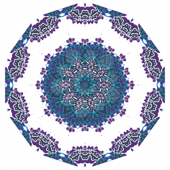 Ornamental round lace indian style. Islamic art.