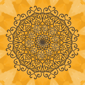 Print Mandala background. Vintage decorative element on seamless texture. Hand drawn background. Islamic, Arabic, Indian, Asian, Ottoman motifs.
