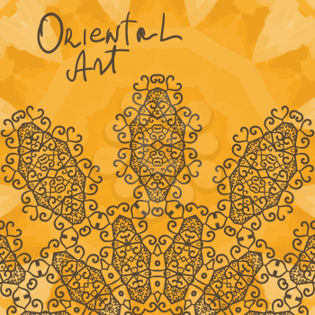 Oriental Art Print. Yoga Ornament, kaleidoscopic floral  yantra. Seamless ornament lace. Oriental vector pattern. Islamic,Arabic, Indian, Turkish, Pakistan, Chinese, Asian, Moroccan, Ottoman motifs. M