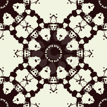 Seamless Print Based on Rorschach inkblot test. Abstract seamless pattern. For fabric, wallpaper, print, warping paper and so on.