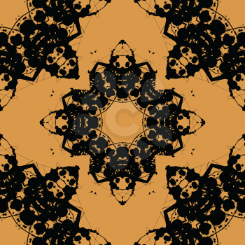 Print Based on Rorschach inkblot test. Abstract seamless pattern. For fabric, wallpaper, print, warping paper seamless drowing.