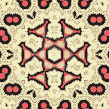 Square Yoga Mandala Pattern Tile for greeting card, Brochure, Card or Invitation with Islamic, Arabic, Indian, Ottoman, Asian motifs. Abstract Retro Stylized flowers wallpaper Endless backdrop