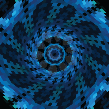 Vector swirl of blue color