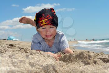 Royalty Free Photo of a Child on a Beach