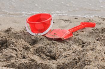 Royalty Free Photo of a Sand Pail on the Beach