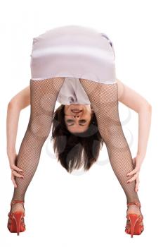 Royalty Free Photo of a Woman Bending Over