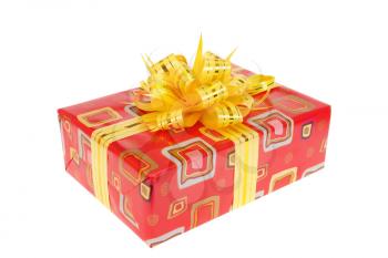 Gift box isolated on the white background                               