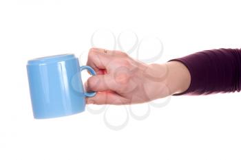 Royalty Free Photo of a Person Holding a Mug