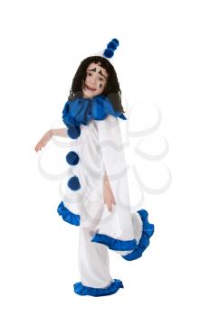 Royalty Free Photo of a Child in a Clown Costume