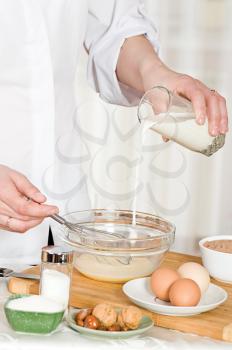 Royalty Free Photo of a Person Preparing Food