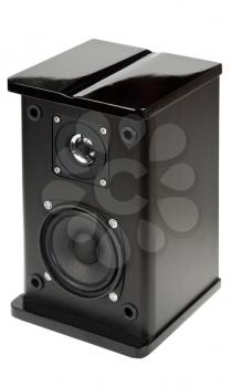 black speaker isolated on white background