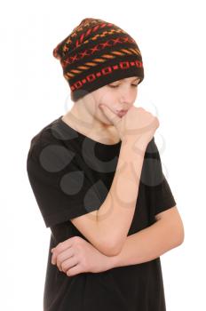 Royalty Free Photo of a Teenager Wearing a Hat