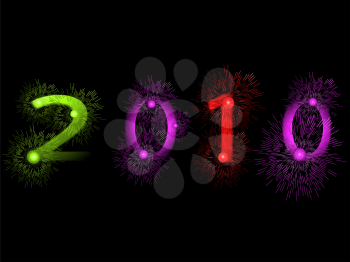 Royalty Free Clipart Image of a 2010 Background