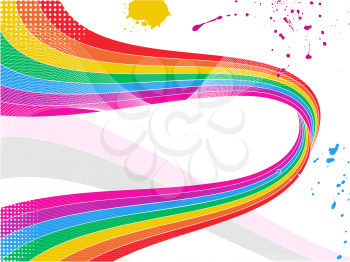 Royalty Free Clipart Image of an Abstract Rainbow Background 