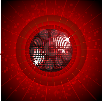Royalty Free Clipart Image of an Abstract Disco Ball Background