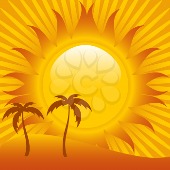 Royalty Free Clipart Image of an Abstract Sun