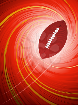 Royalty Free Clipart Image of a Rugby Ball Background