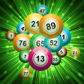 Royalty Free Clipart Image of Bingo Balls