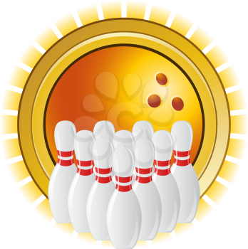 Royalty Free Clipart Image of a Ten Pin Bowling Image Bowling Ball