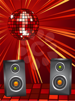 Royalty Free Clipart Image of a Disco Background