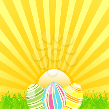 Royalty Free Clipart Image of  an Easter Background