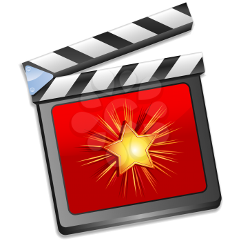 Royalty Free Clipart Image of a Clapperboard 