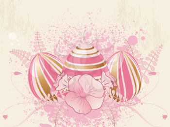 Royalty Free Clipart Image of an Easter Egg Background