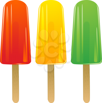 Royalty Free Clipart Image of Popsicles