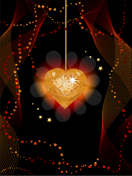 Royalty Free Clipart Image of a Valentine's Heart Background