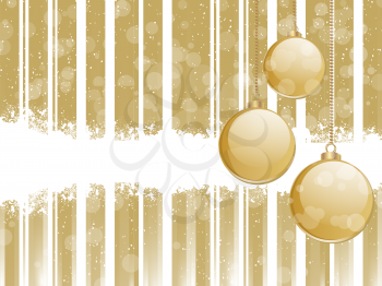 Royalty Free Clipart Image of a Gold Christmas Background