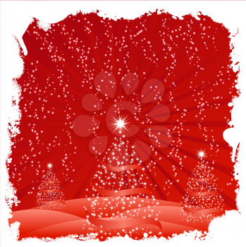 Royalty Free Clipart Image of a Sparkling Christmas Tree Background