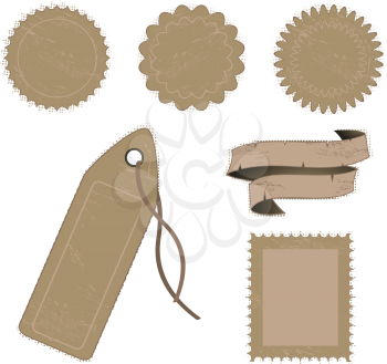 Royalty Free Clipart Image of a Set of Grunge Labels