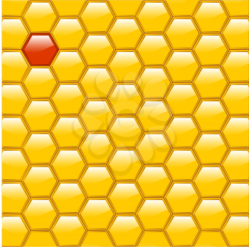 Royalty Free Clipart Image of a Honeycomb Background 