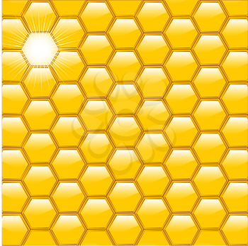 Royalty Free Clipart Image of a Honeycomb Background 