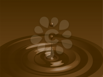 Royalty Free Clipart Image of a Liquid Chocolate Background