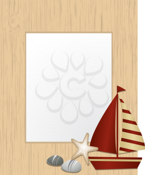 Royalty Free Clipart Image of a Nautical Picture Frame
