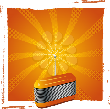 Royalty Free Clipart Image of an Orange Retro Background