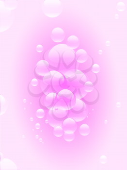 Royalty Free Clipart Image of a Pink Bubble Background