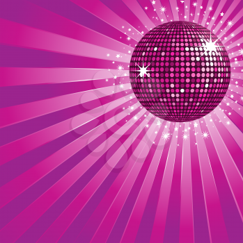 Royalty Free Clipart Image of a Sparkling Disco Ball Background