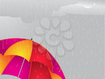 Royalty Free Clipart Image of  a Rainy Weather Background