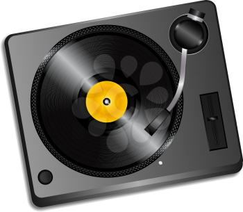Royalty Free Clipart Image of a Record Deck