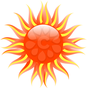 Royalty Free Clipart Image of a Sun Icon