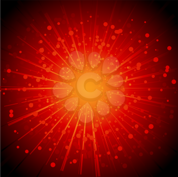 Royalty Free Clipart Image of an Abstract Light Burst Background 