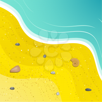 Royalty Free Clipart Image of a Beach