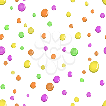 Royalty Free Clipart Image of a Backgrounds of Colorful Water Drops