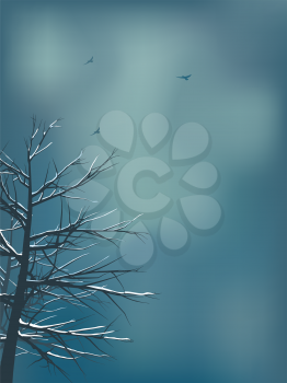 Royalty Free Clipart Image of a Winter Background 