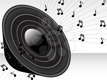 Royalty Free Clipart Image of an Abstract Speaker Illustration