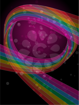 Royalty Free Clipart Image of a Rainbow Spectrum Wave Background